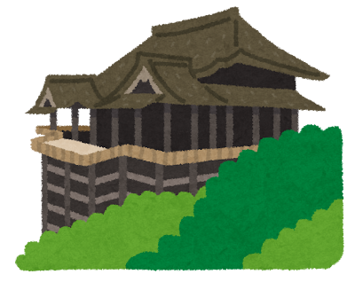 京都の清水寺のイラスト