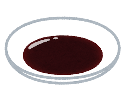 小皿に入ったしょうゆのイラスト