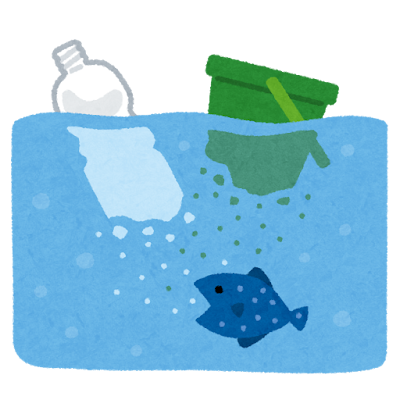 マイクロプラスチックのイラスト