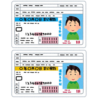 運転免許証のイラスト