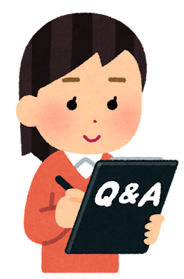 アンケートに答える女性のイラスト
