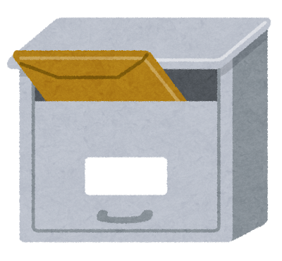 封筒が入った郵便受けのイラスト